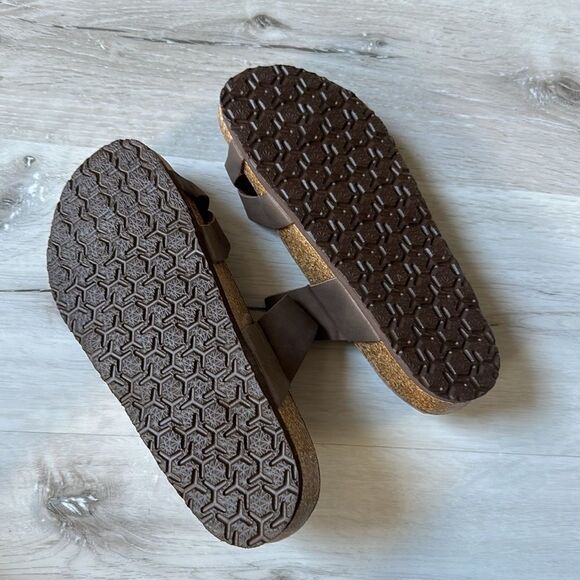 FITORY Women's Slide Sandals with Soft Cork Footbed Size 6 in brown NWT - Picture 9 of 11